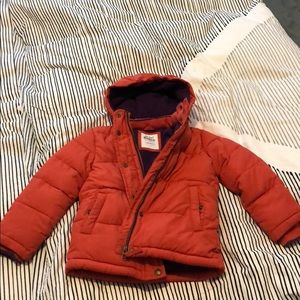 Mini Boden fleece lined warm winter coat, size 4-5
